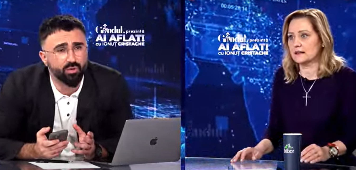 Elena Lasconi candidata USR in dialog cu Ionut Cristache Miercuri live pe Gandul