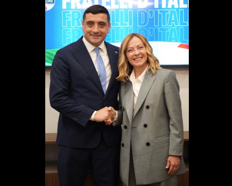 George Simion s a intalnit cu premierul Italiei Giorgia Meloni