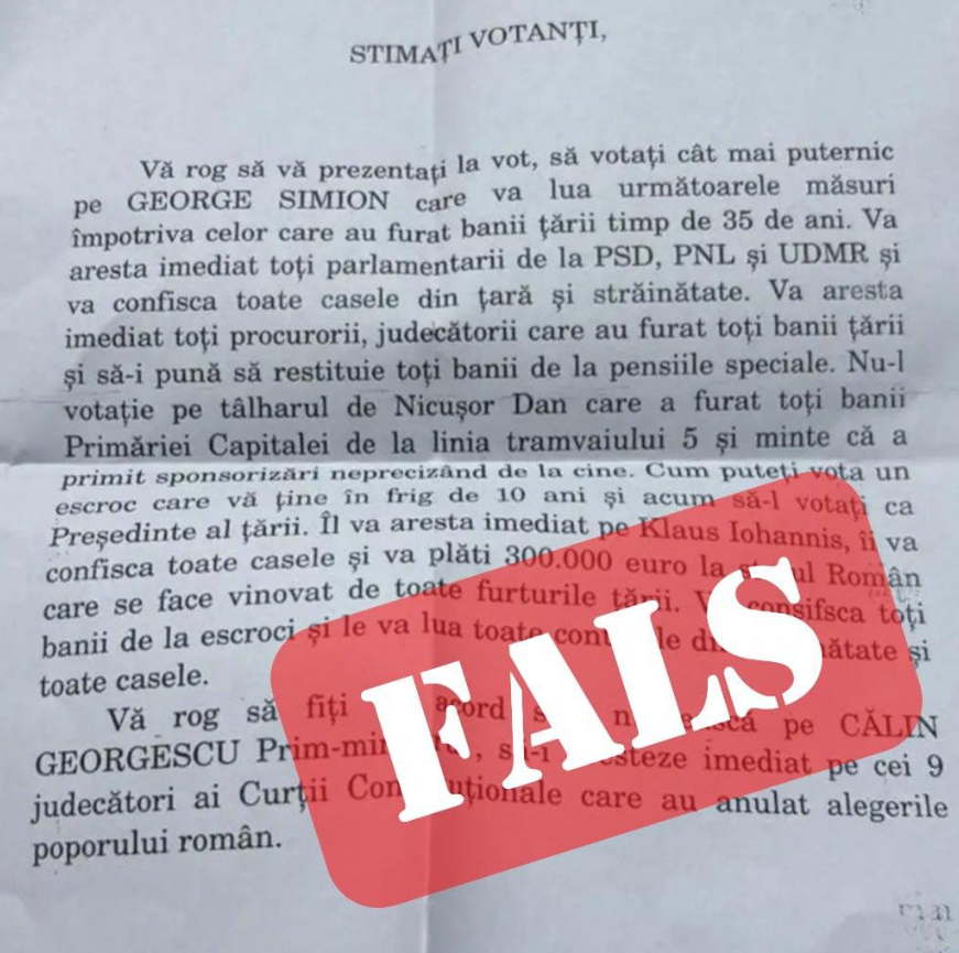 ancheta poliiei sibiu privind scrisorile de vot pentru simion