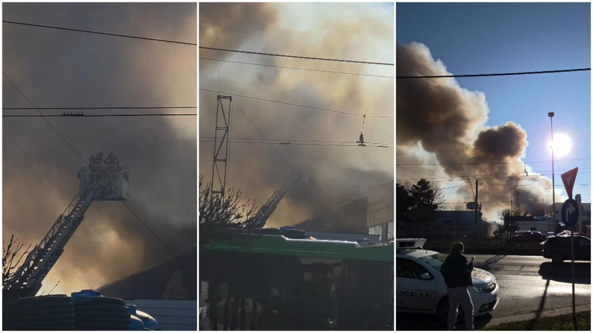 Incendiu puternic la un depozit din Sectorul 6