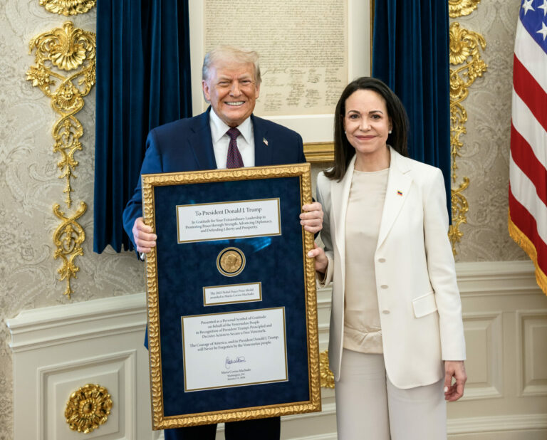 Centrul Nobel pentru Pace reactie in ziua in care Donald Trump a fost distingit cu medalia Nobel de catre Maria Corina Machado