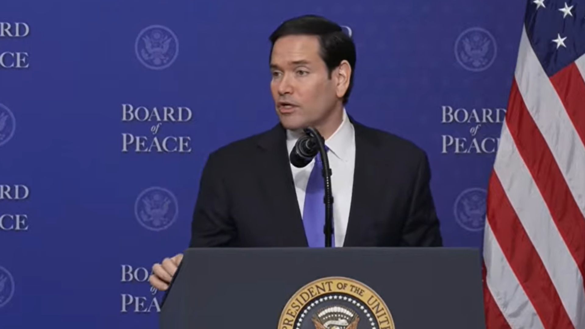Marco Rubio la Consiliul Pacii Contributia fiecarei natiuni reprezentate astazi este esentiala Nu exista un plan B pentru Gaza