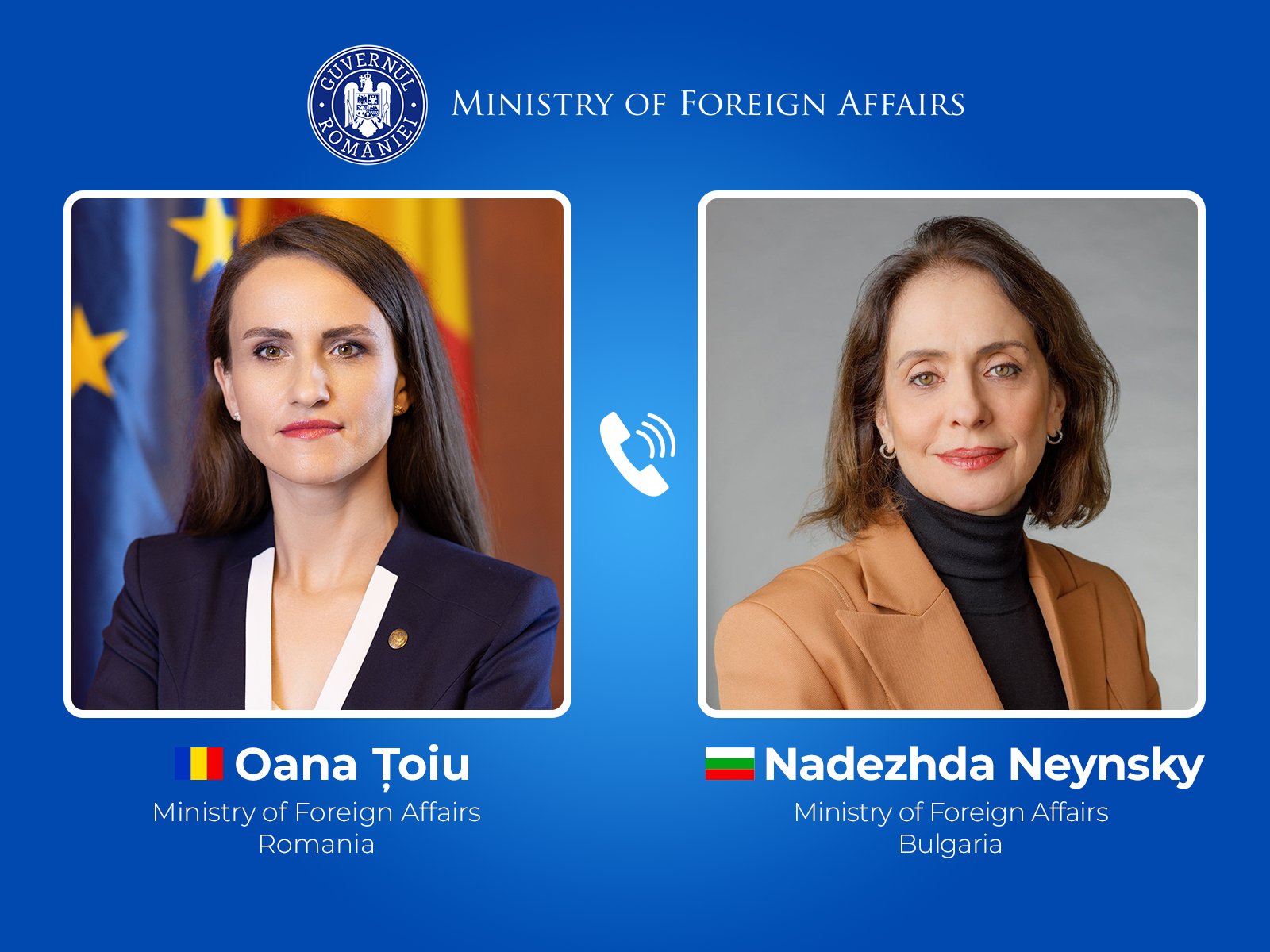 Oana Toiu discutie cu Ministrul de Externe al Bulgariei Romania si Bulgaria isi intaresc parteneriatul strategic si cooperarea la Marea Neagra