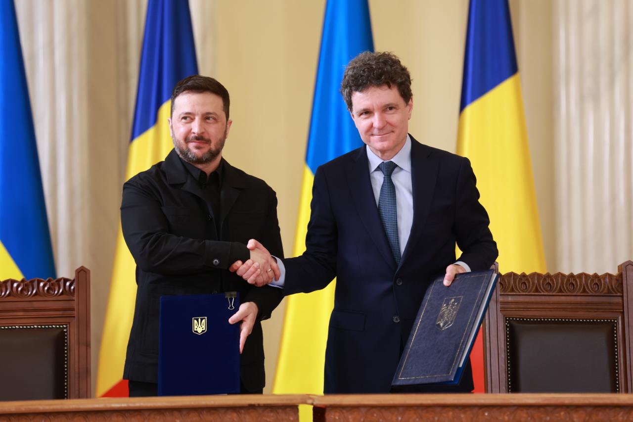 Nicusoar Dan si Volodimir Zelenski au semnats un Parteneriat Strategic Romania si Ucraina vor colabora la construirea de drone Este un moment important in relatia noastra bilaterala VIDEO
