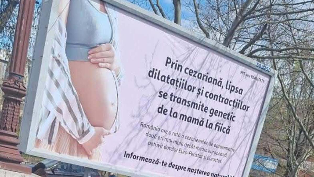 Panourile anticezariana aparute in Bucuresti sunt contestate de Colegiul Medicilor Sunt fara