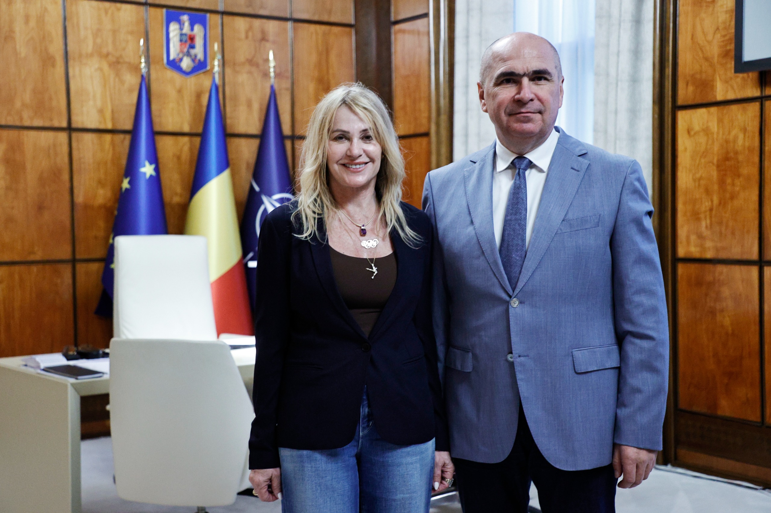 Ilie Bolojan a avut o intalnire cu Nadia Comaneci A fost un ambasador al Romaniei in lume
