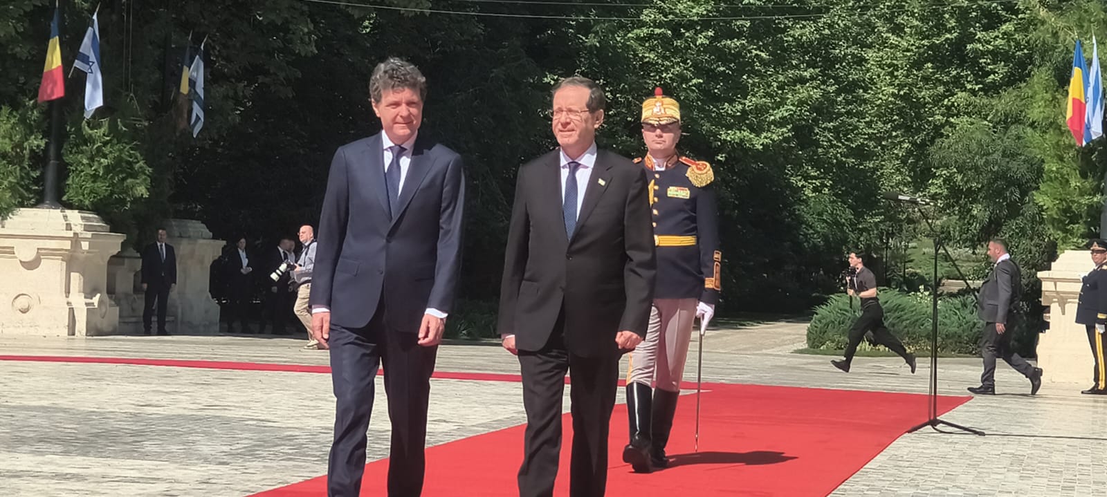 Isaac Herzog ntampinat la Cotroceni de Nicusor Dan si Mirabela Grdinaru