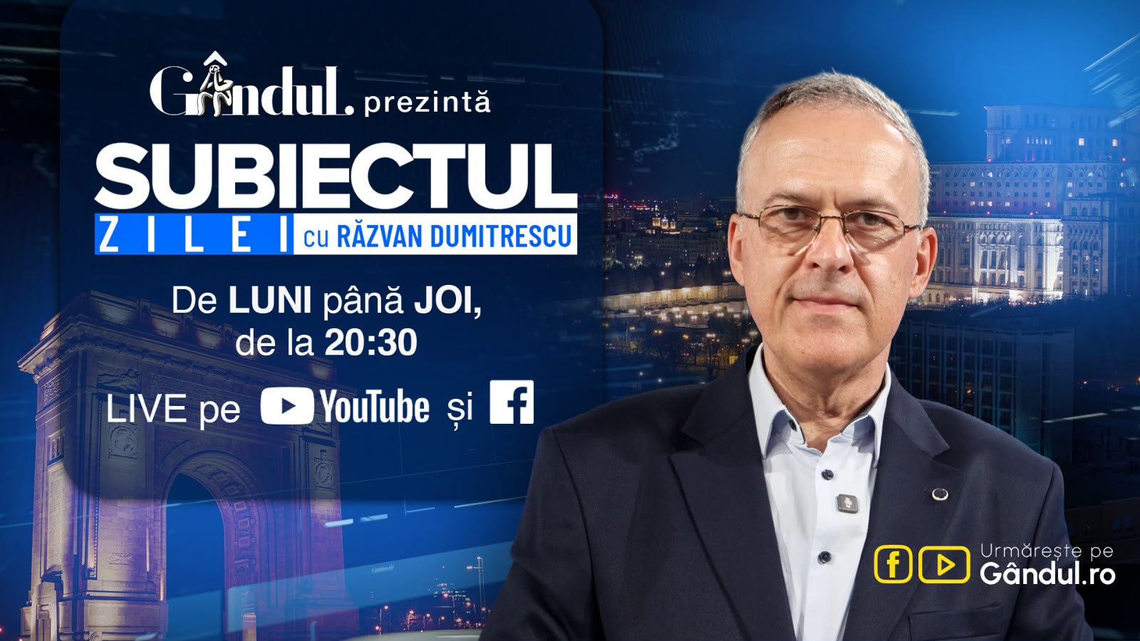 subiectul zilei cu razvan dumitrescu incepe luni 13 iulie la ora 2030 in direct pe gandul invitati kelemen hunor si rares bogdan