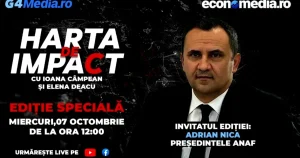 Ediție specială „Harta de impact” LIVE la 12.00, invitat: șeful ANAF, Adrian Nicușor Nica